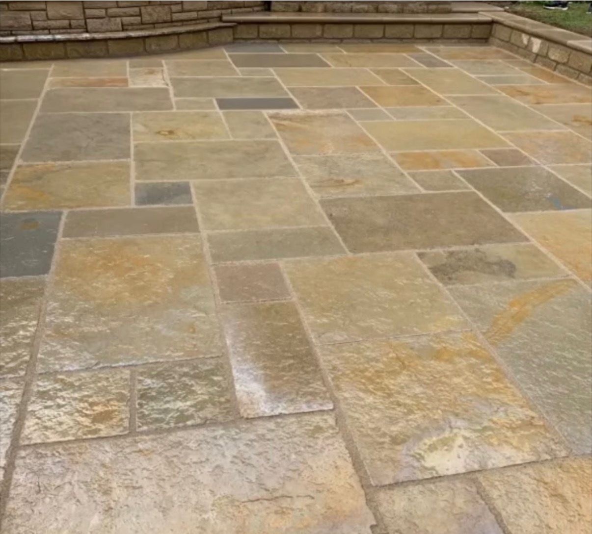 Natural stone patio